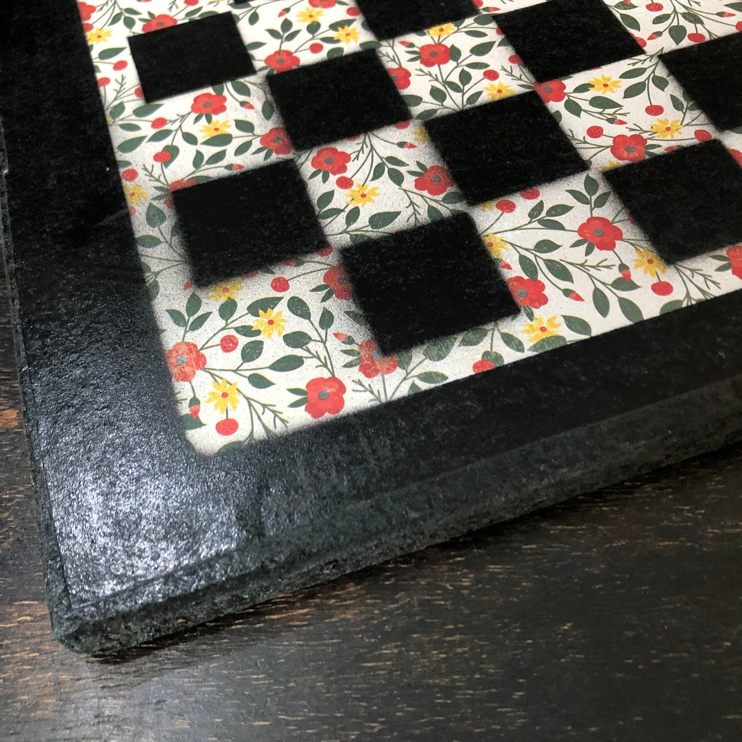 Scrapbook Chess Set - Vintage Flowers