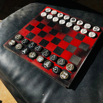 Chess Set - Space Red
