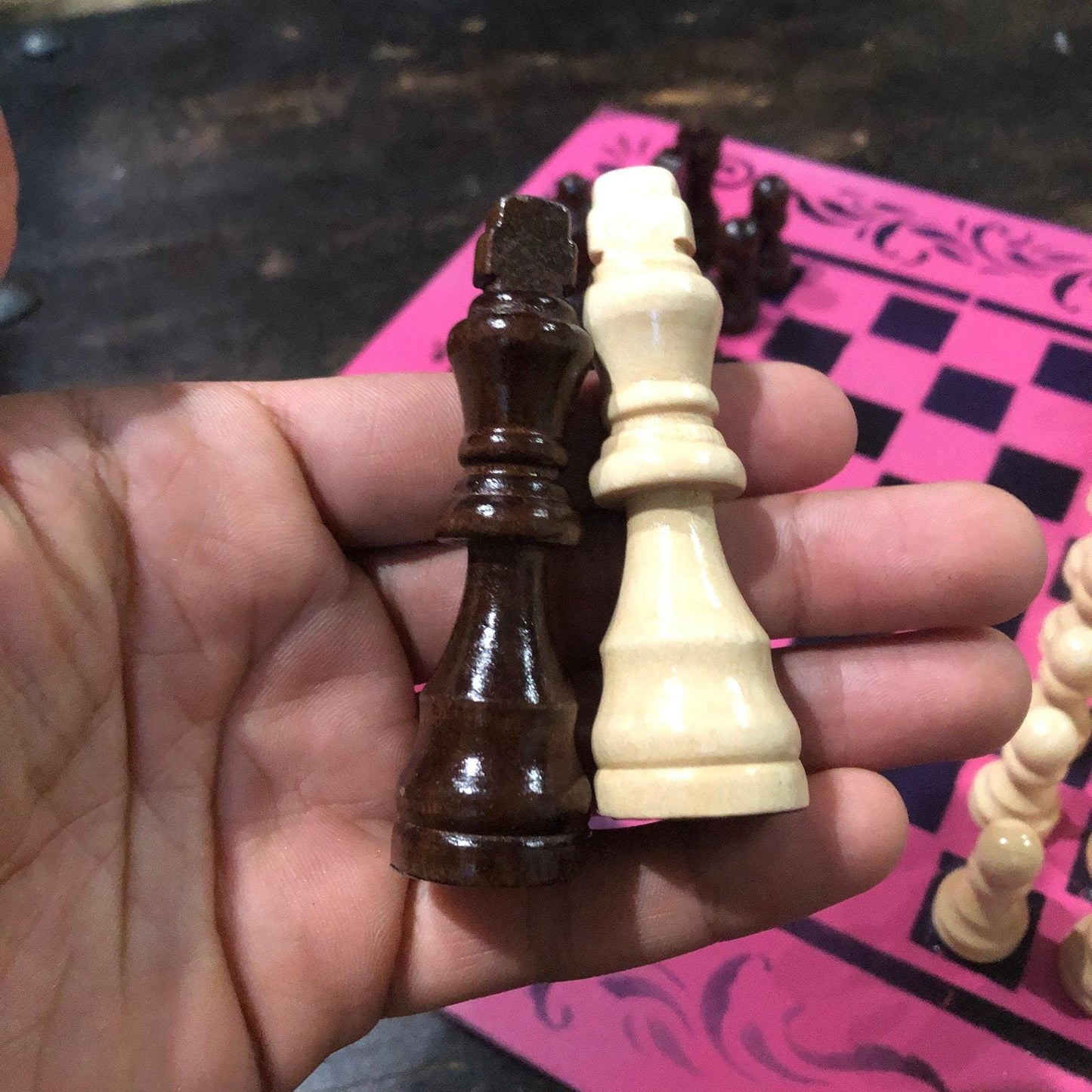 Chess Set - Hot Pink & Black