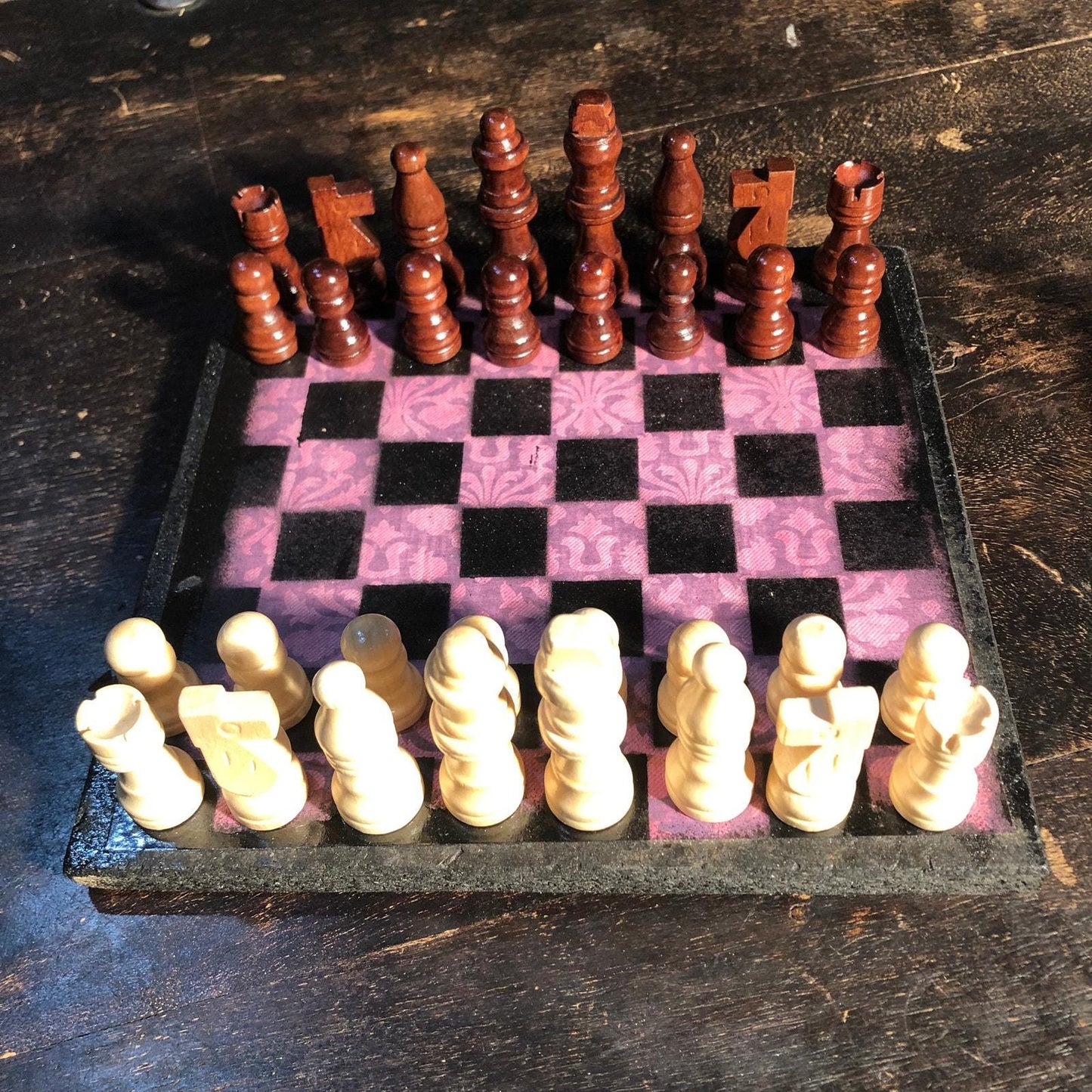 Scrapbook Chess Set - Royal Purple