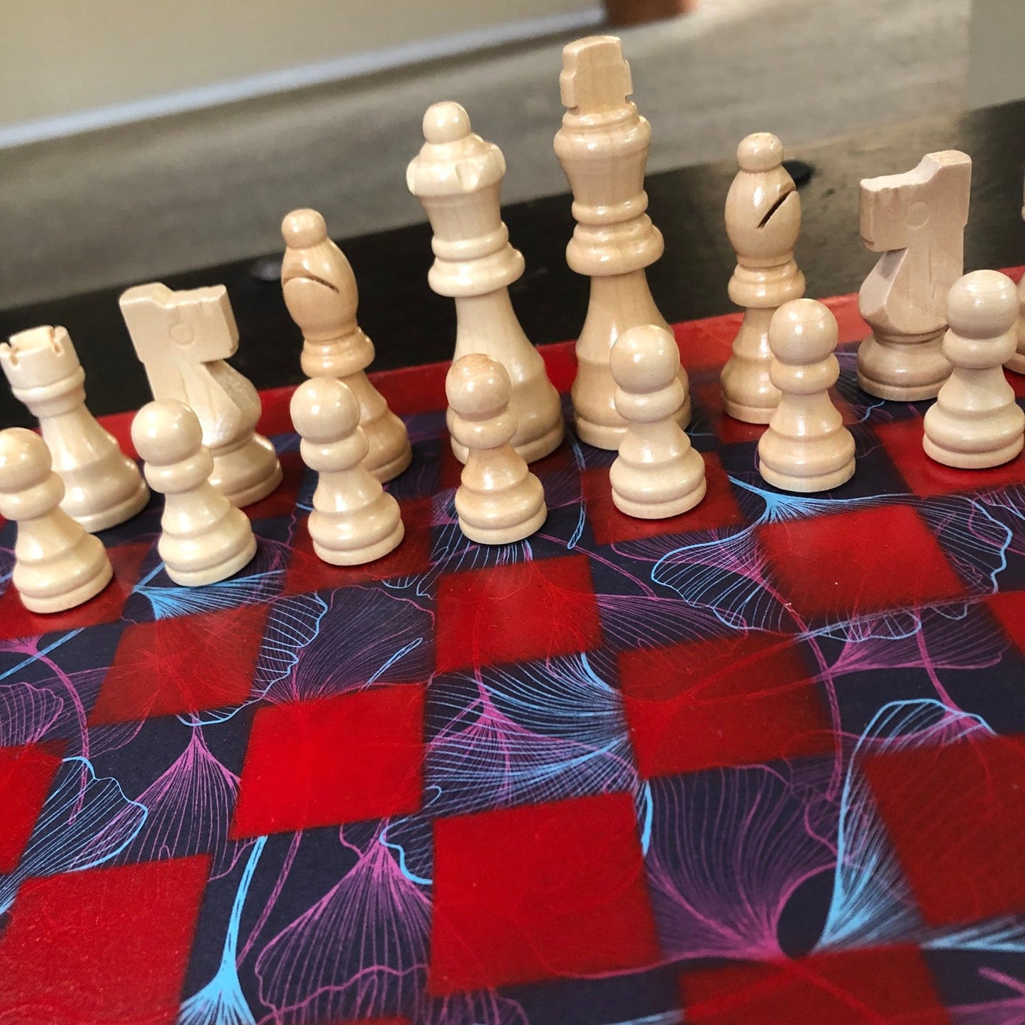 Scrapbook Chess Set - Candy Red Void