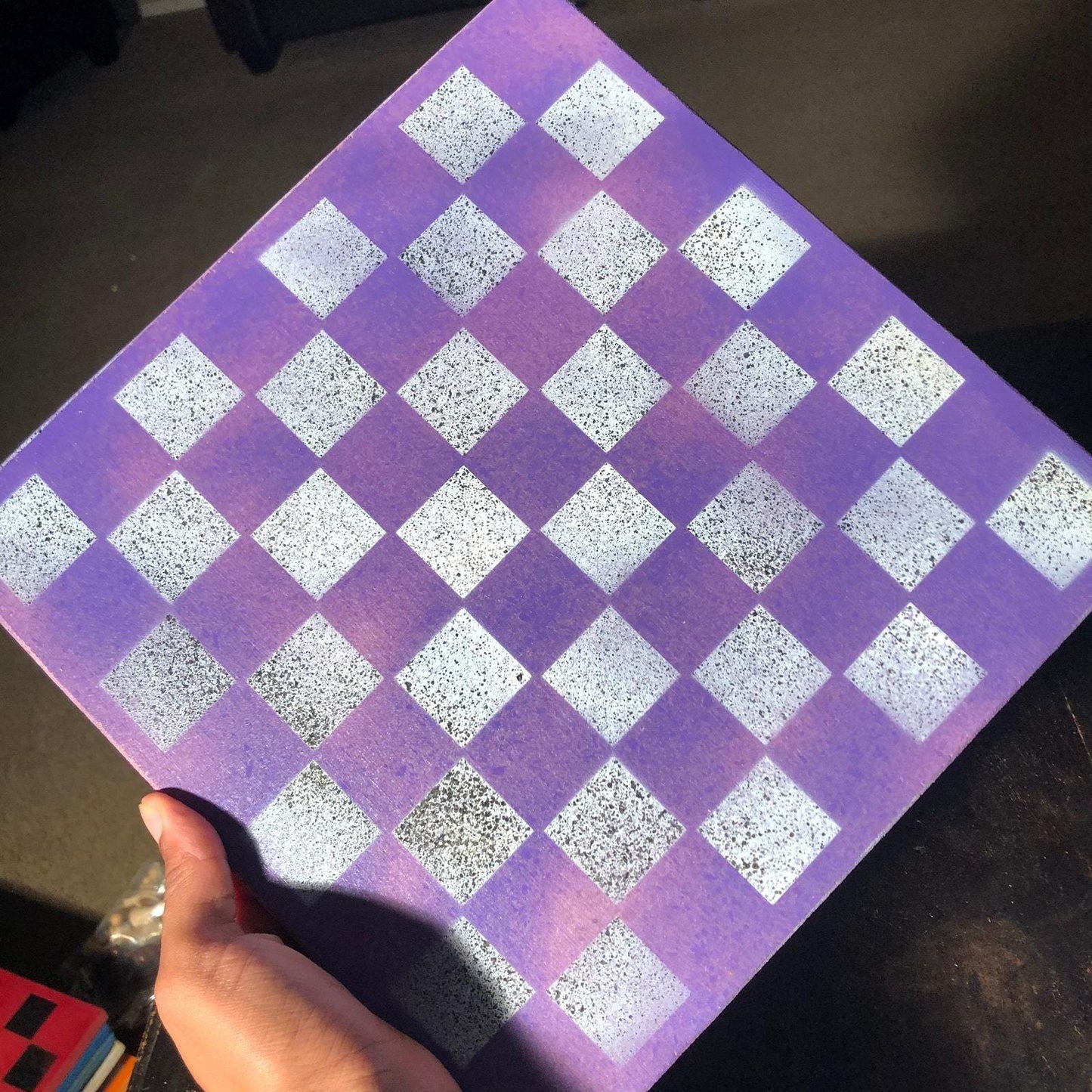 Chess Set - Purple White Sprinkled Edition