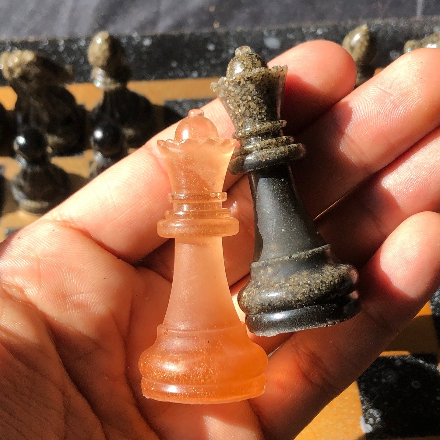 Chess Set - Golden Dark Pearl