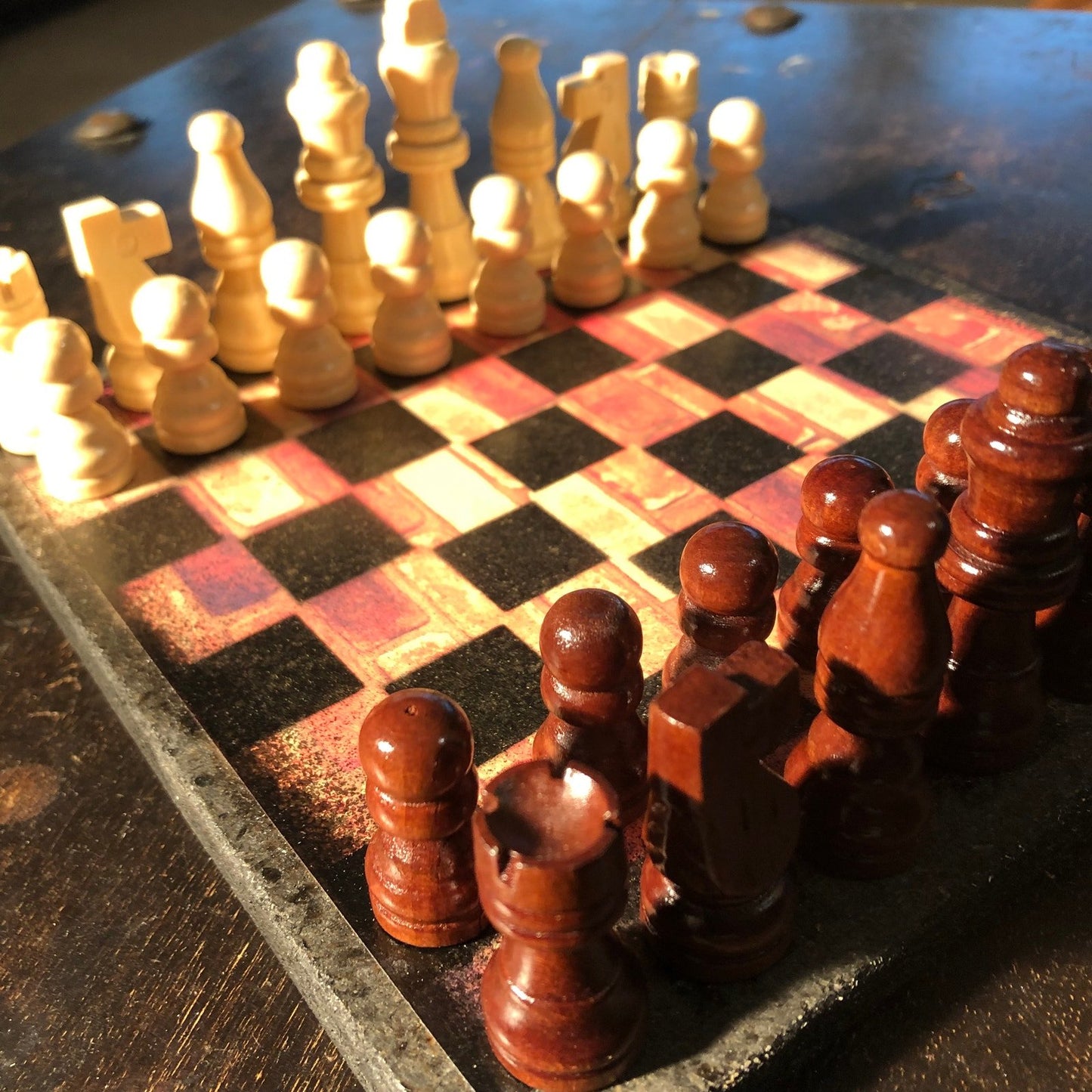 Scrapbook Chess Set - Red Bricks