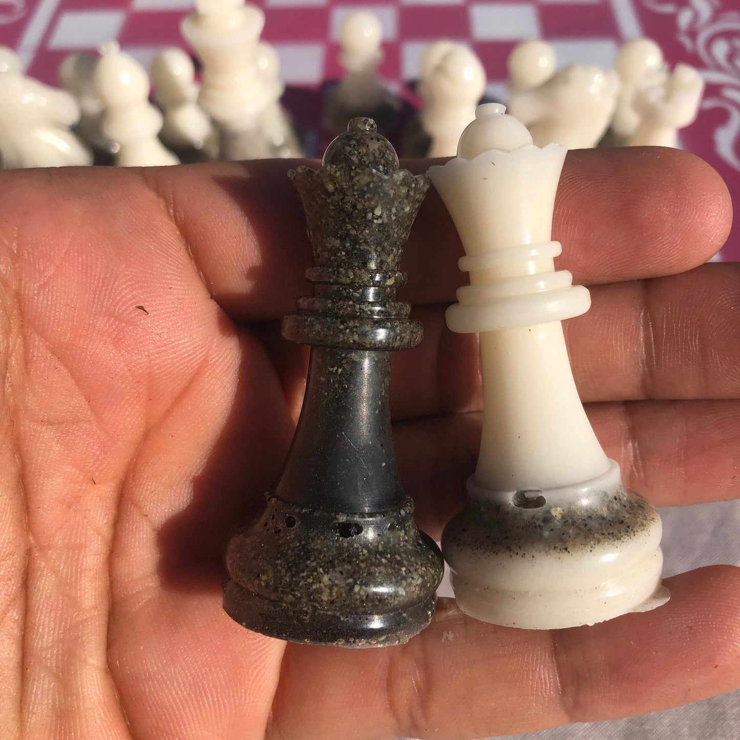 Chess Set - Pink & White