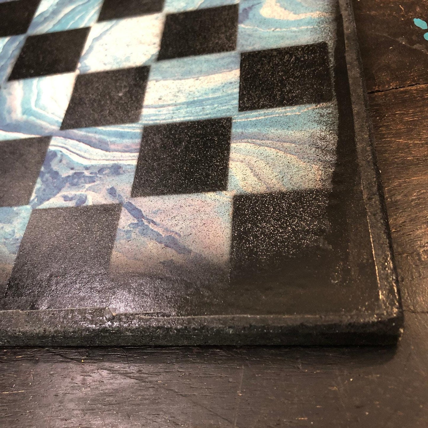 Scrapbook Chess Set - Blue Swirl