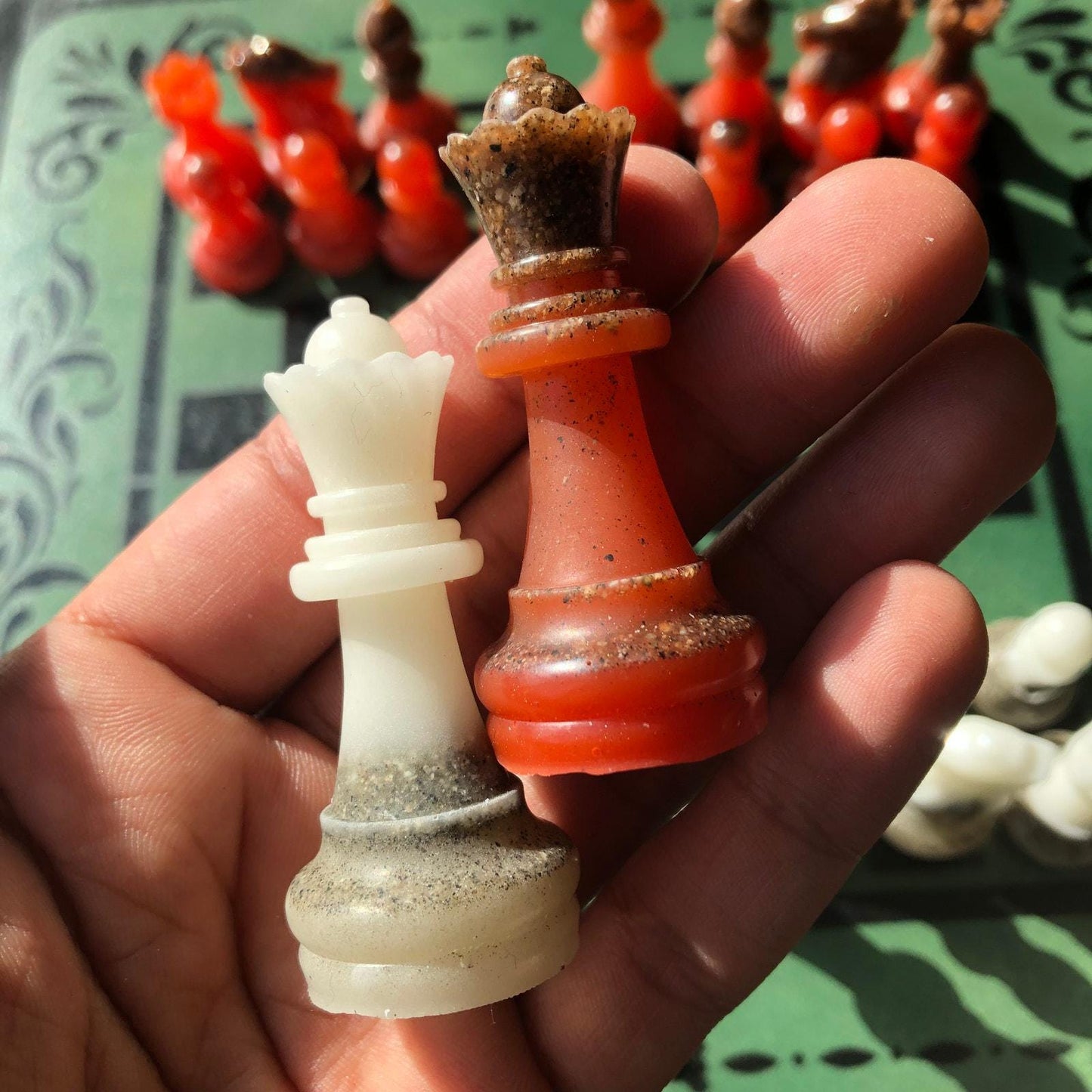 Chess Set - Emerald Green Royal