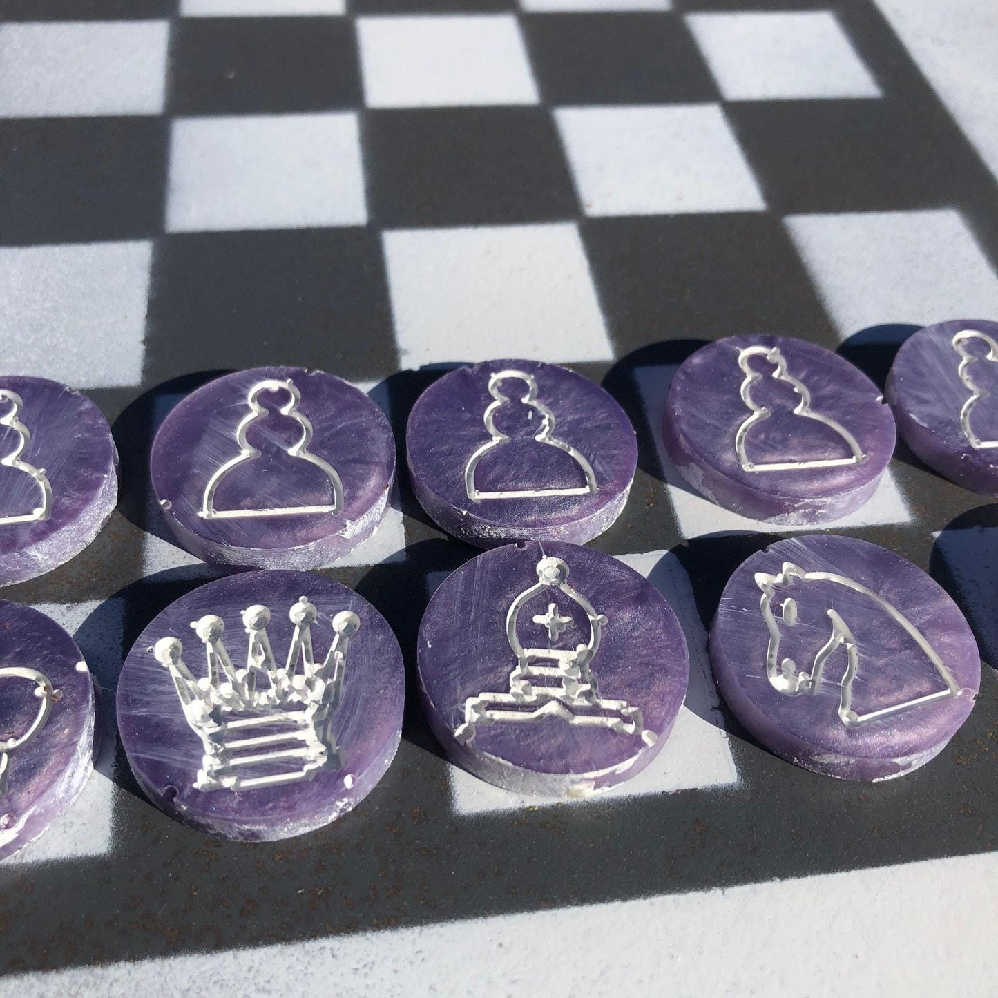 Chess Set - Purple Yellow