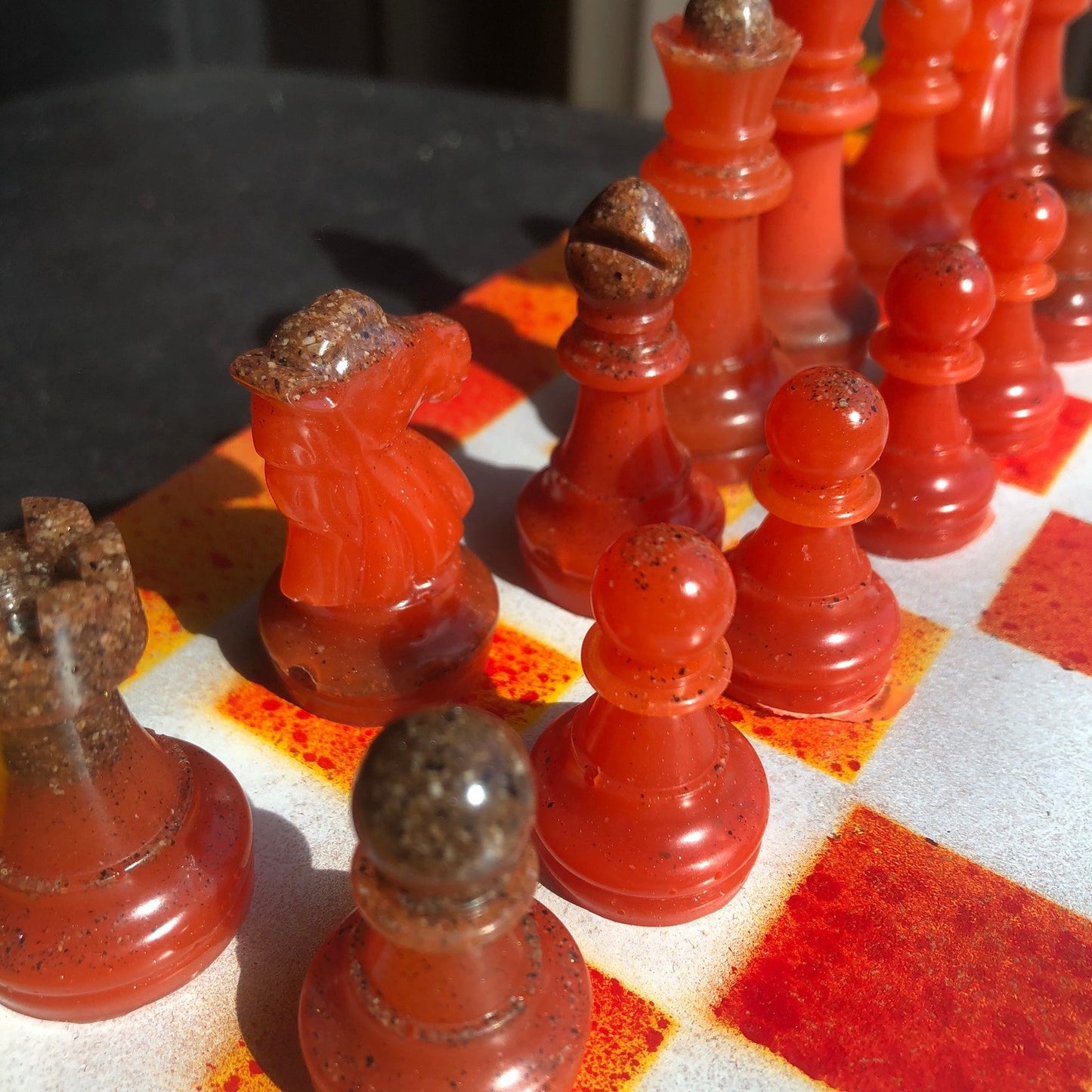 Chess Set - Fire Red Deluxe