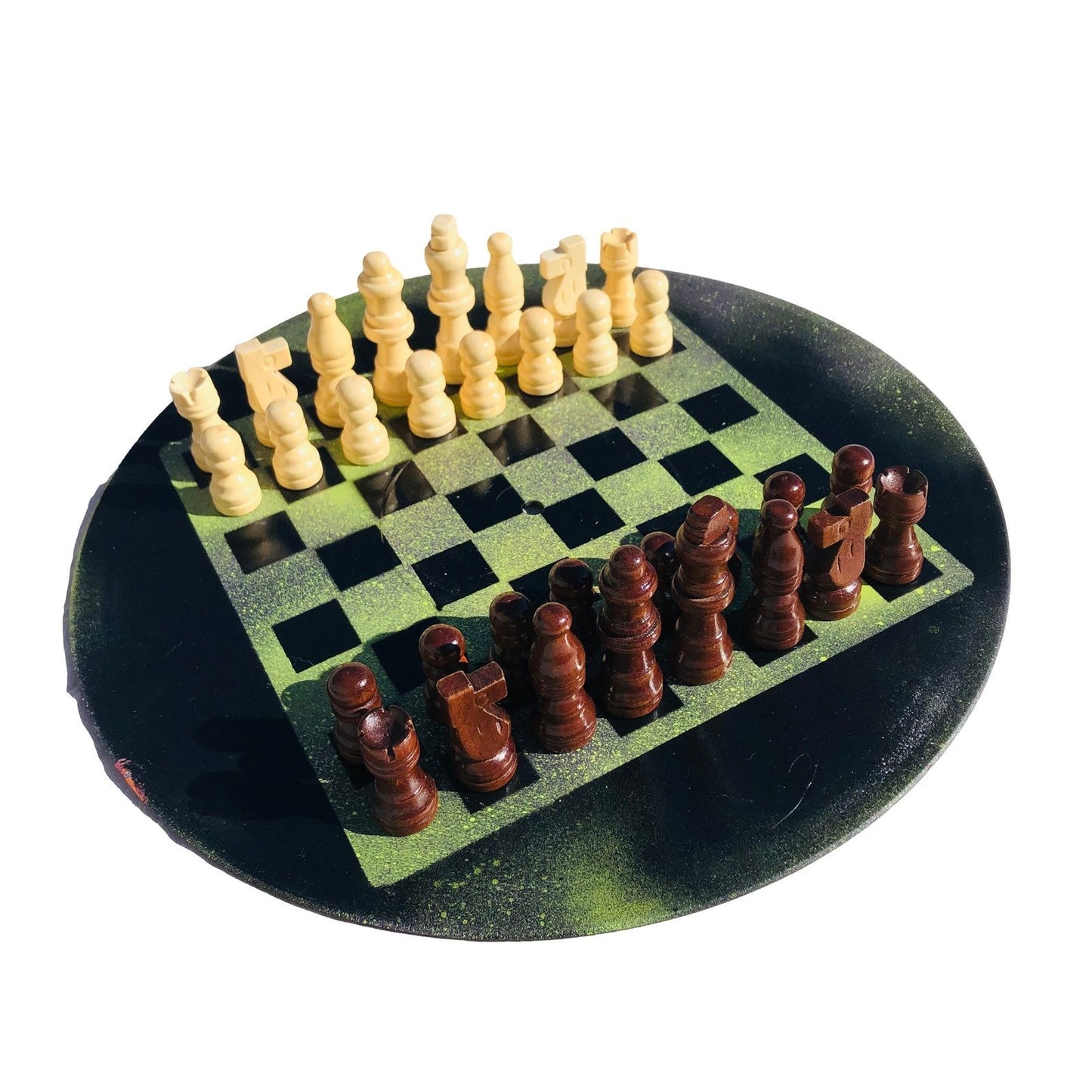 Vinyl Chess Set - Speckled Green