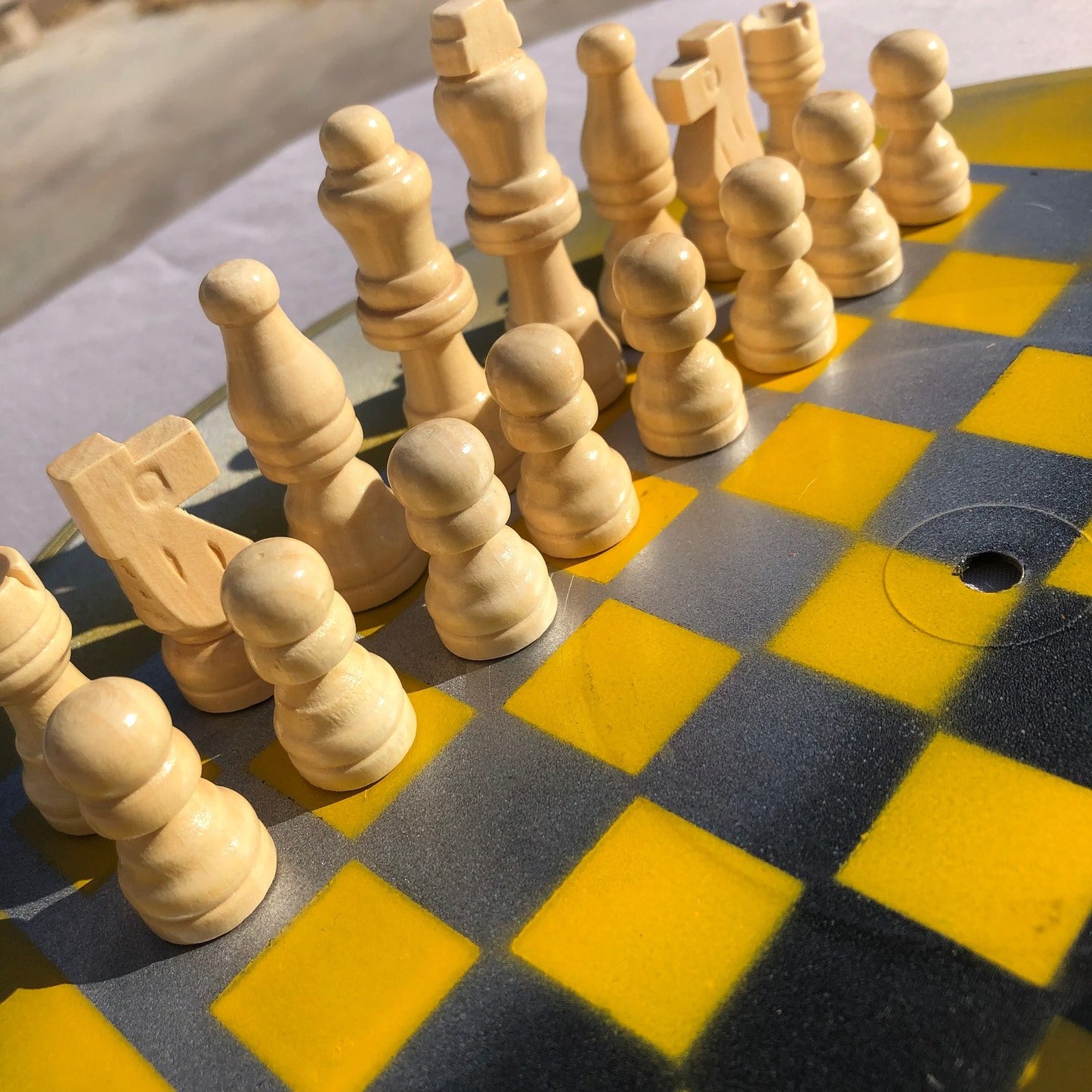 Vinyl Chess Set - Premium Yellow