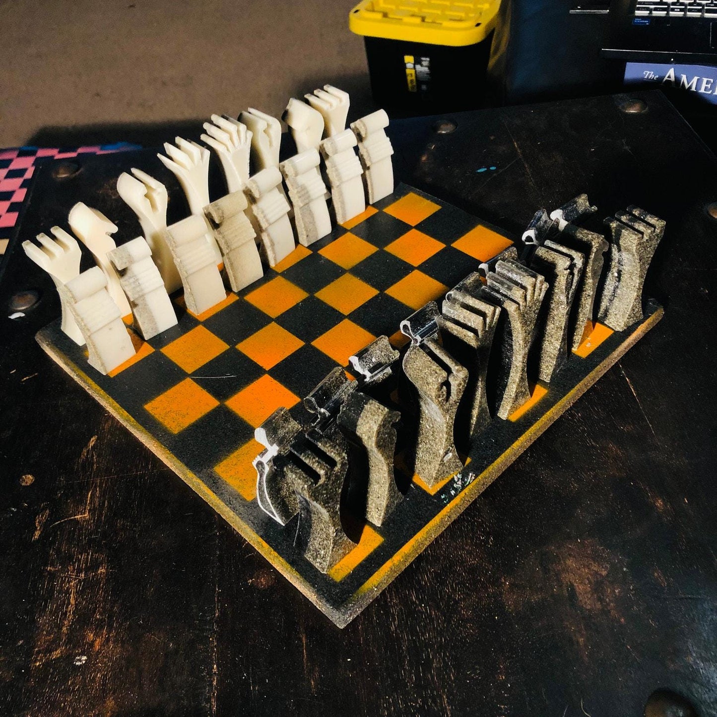 Chess Set - Orange & Black Royal Edition