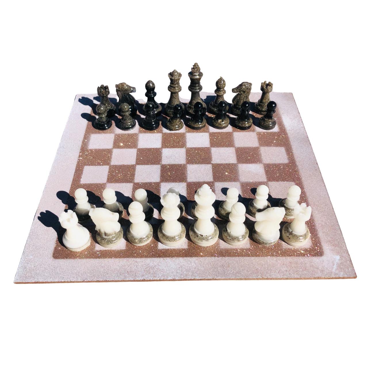 Chess Set - Sparkle Gold