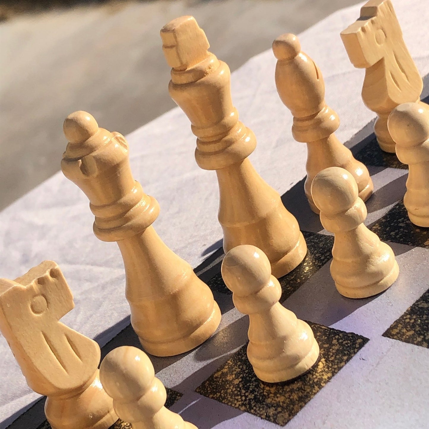 Chess Set - Gray Golden Tint