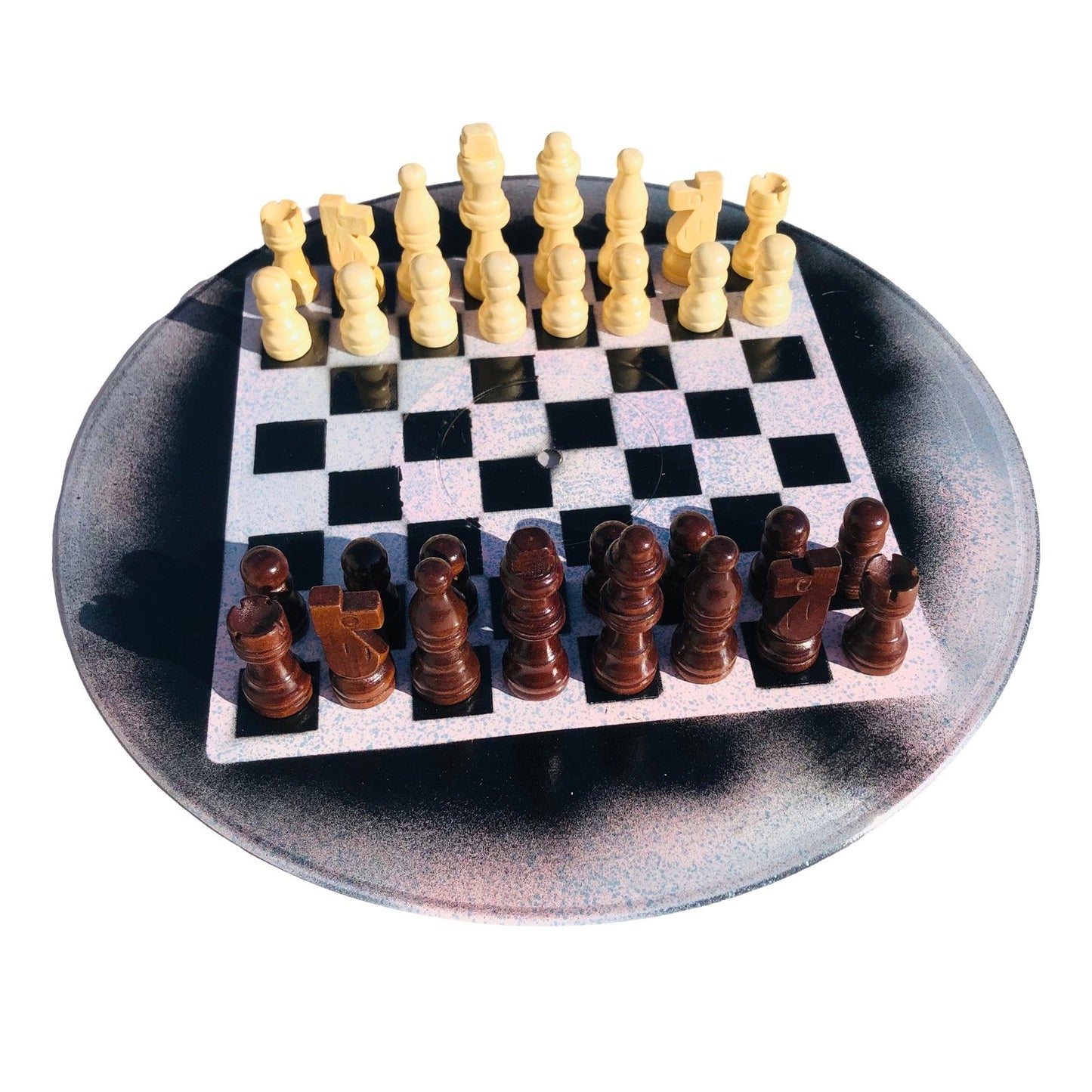 Vinyl Chess Set - Speckled Drizzle