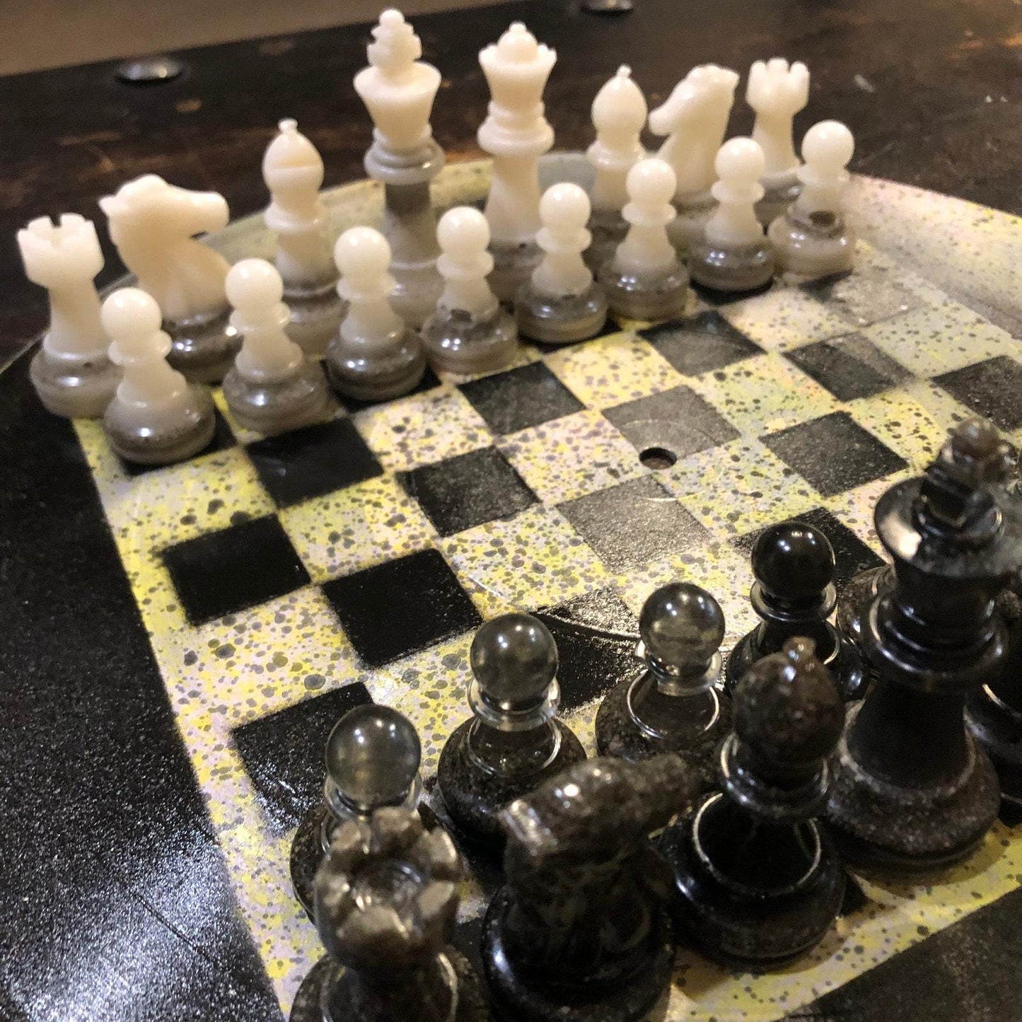 Vinyl Chess Set - Toxic Green (Resin Pieces)