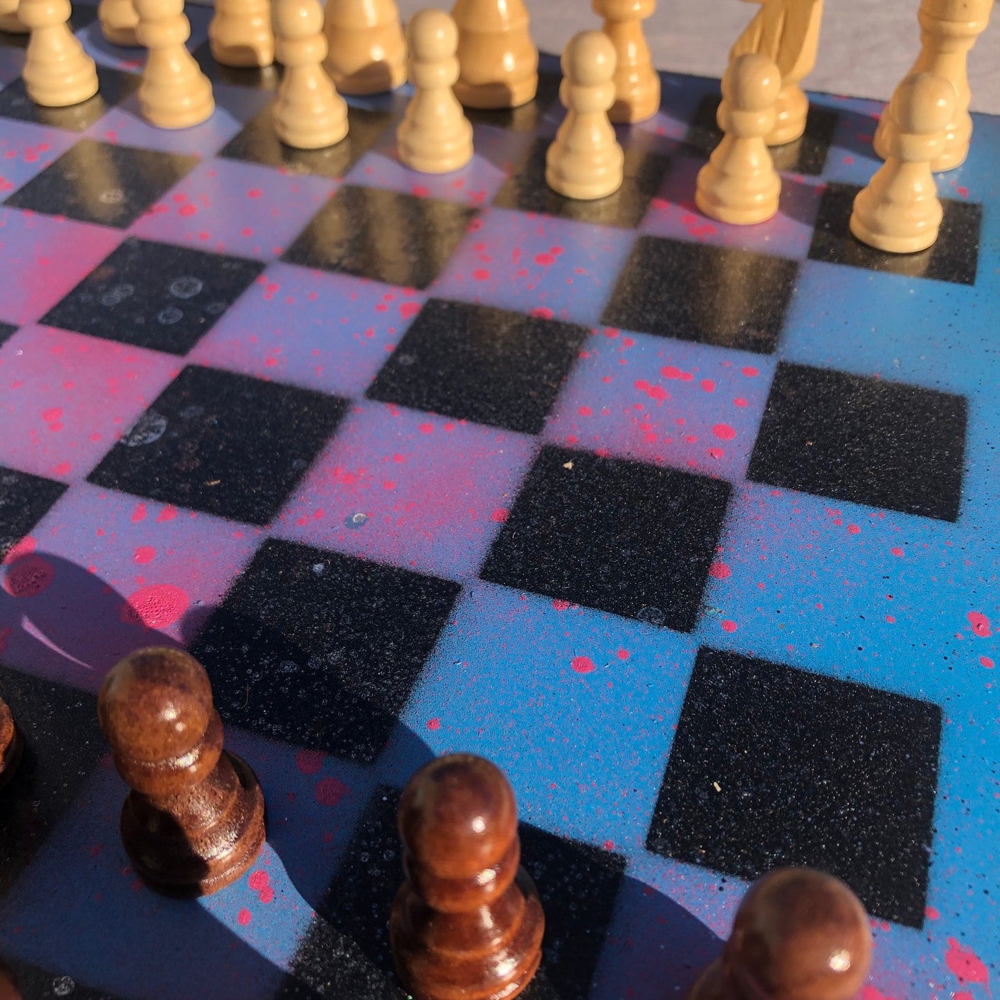 Chess Set - Purple & Blue