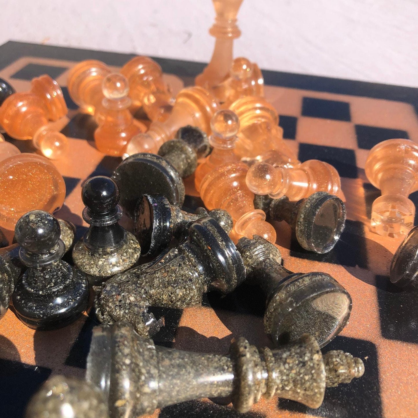 Chess Set - Amber Orange