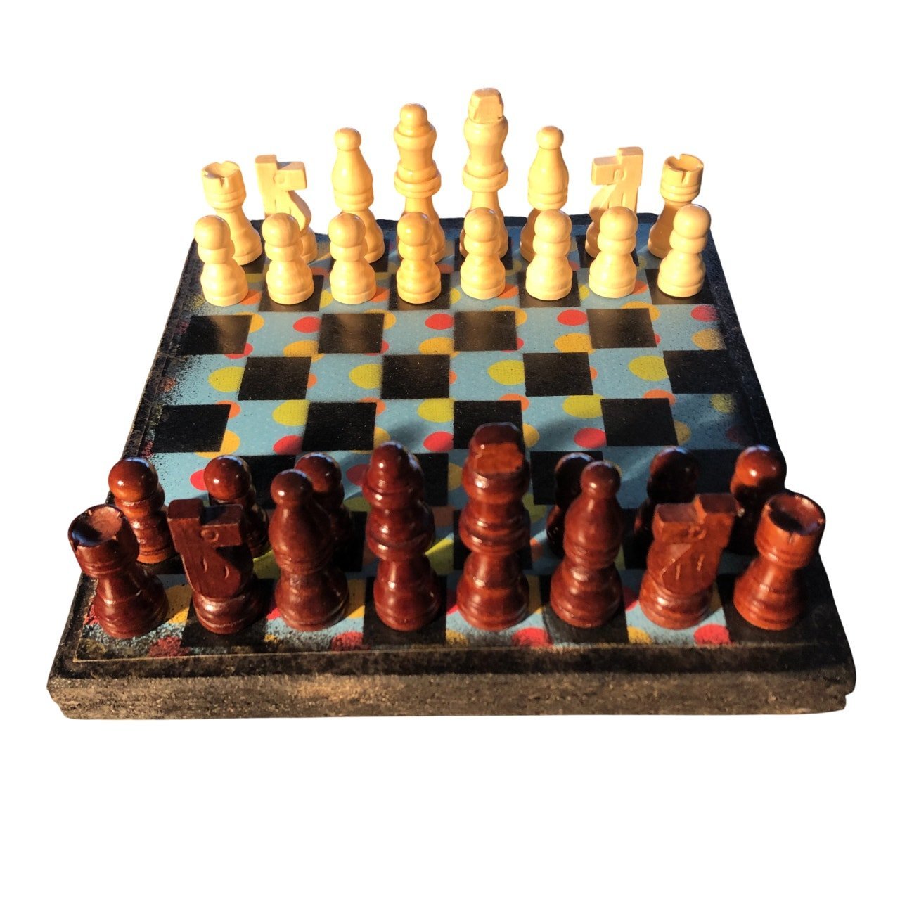 Scrapbook Chess Set - Blue Party Style