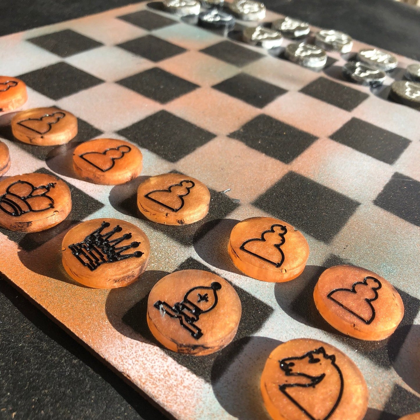 Chess Set - Orange Cream