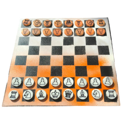 Chess Set - Orange Cream
