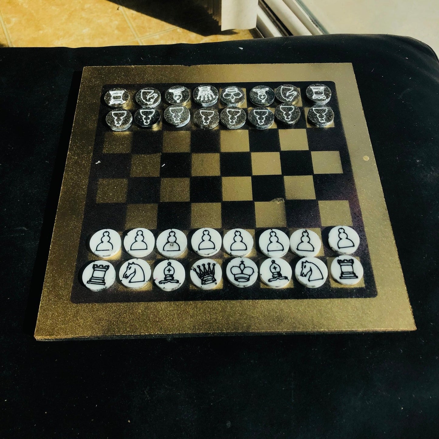 Chess Set - Black & Gold