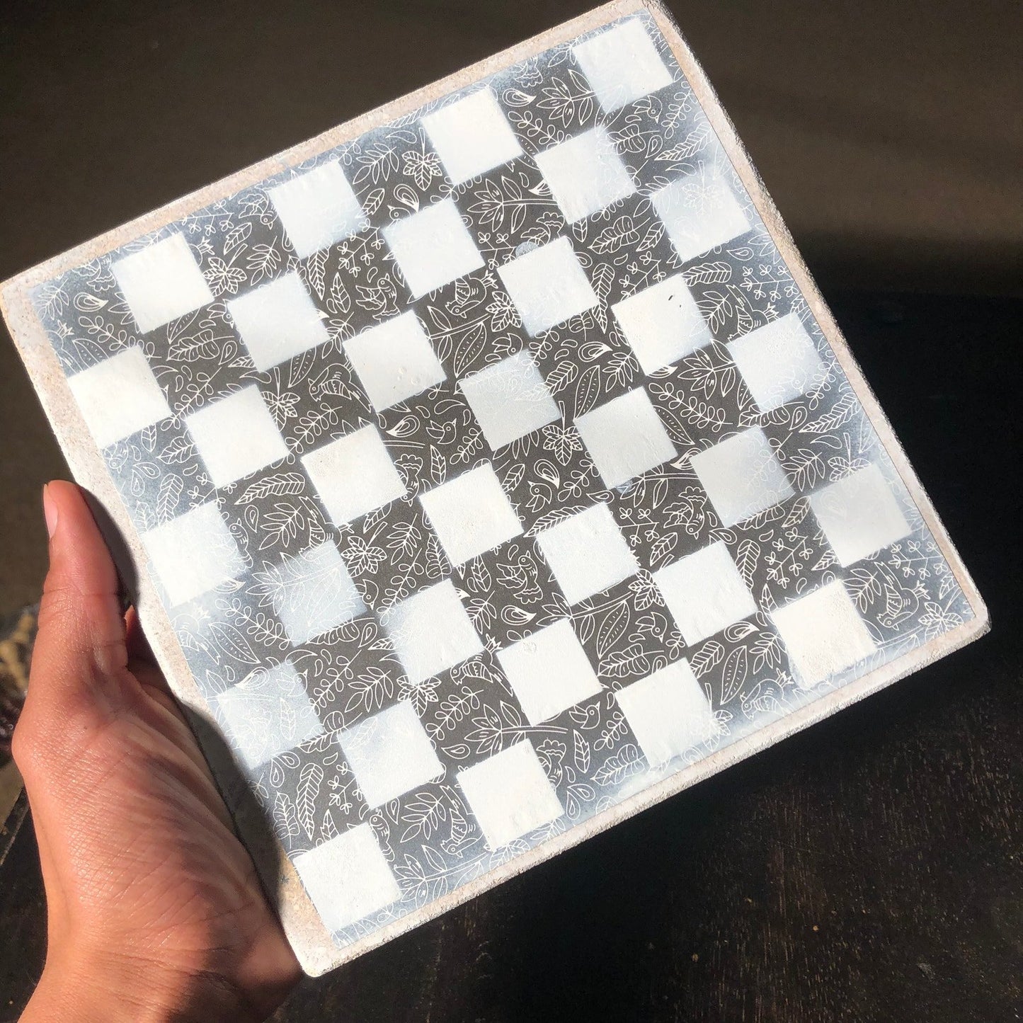 Scrapbook Chess Set - White & Black