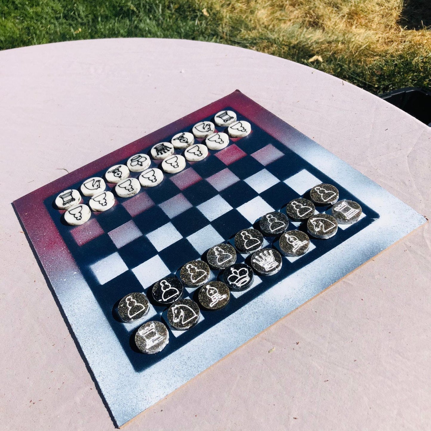 Chess Set - Violet White