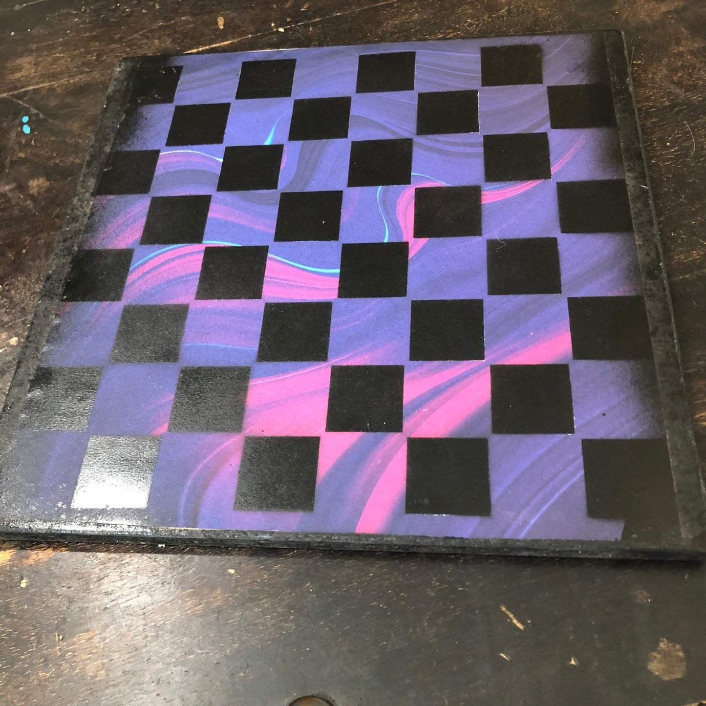 Scrapbook Chess Set - Purple Pink Swirl