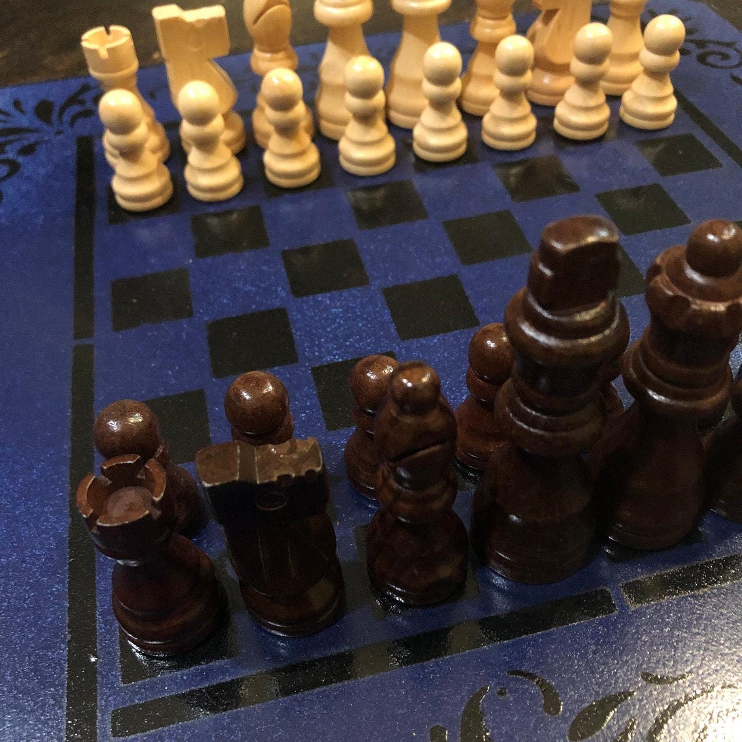 Chess Set - Navy Blue