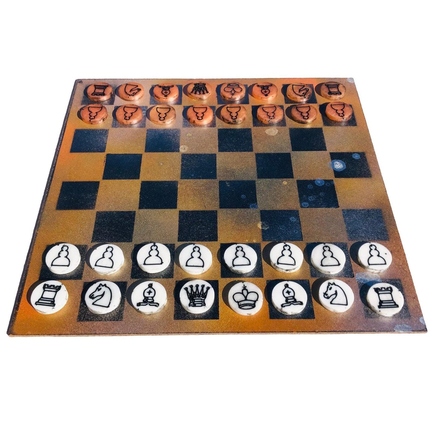 Chess Set - Rusty Orange