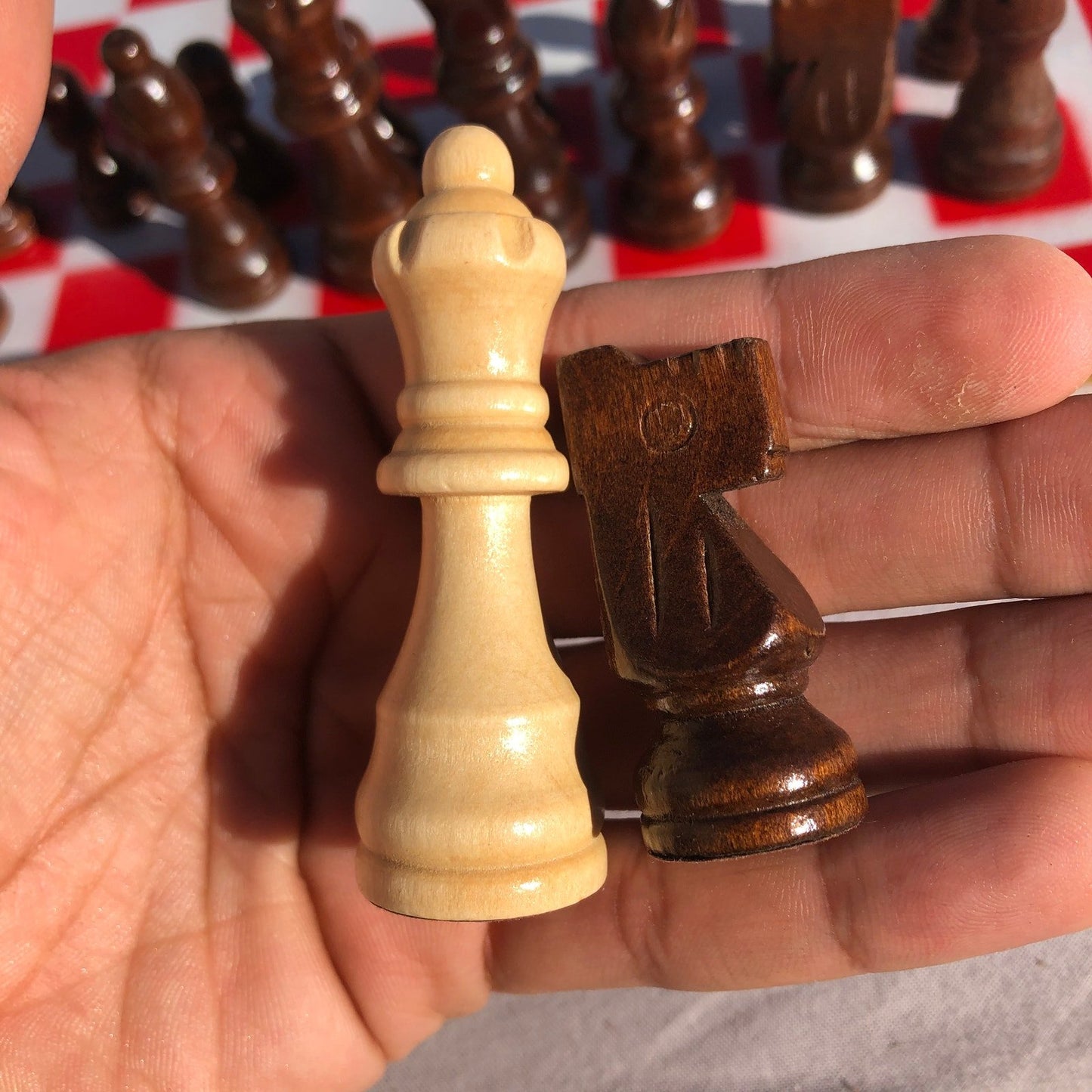 Chess Set - Red & White